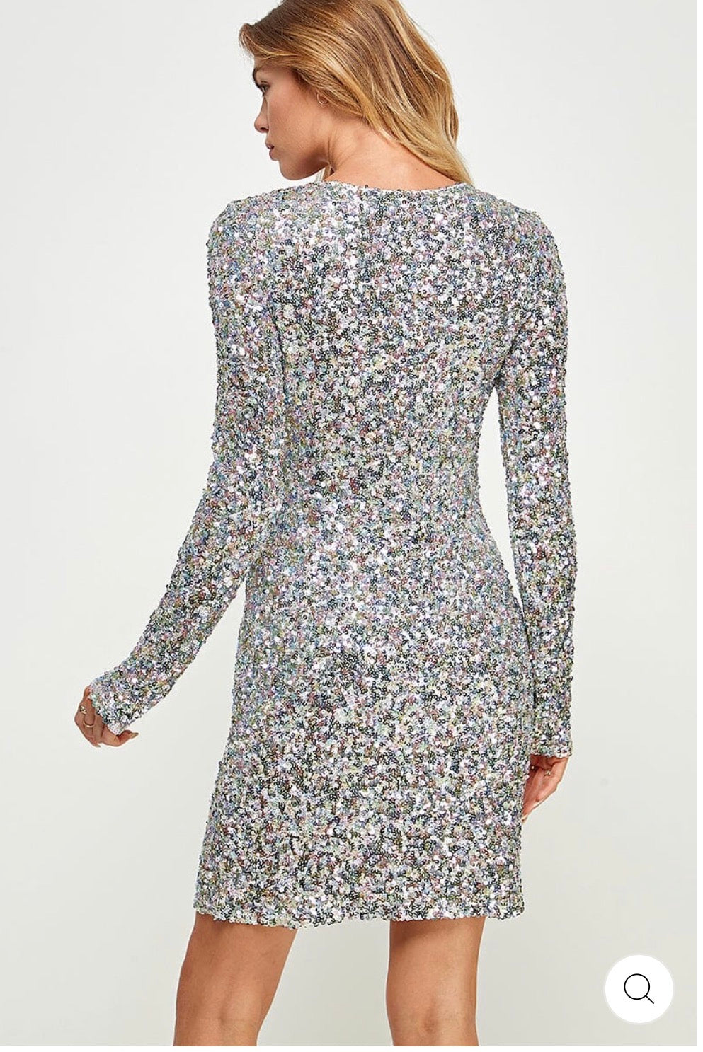 Vestido plateado fiesta