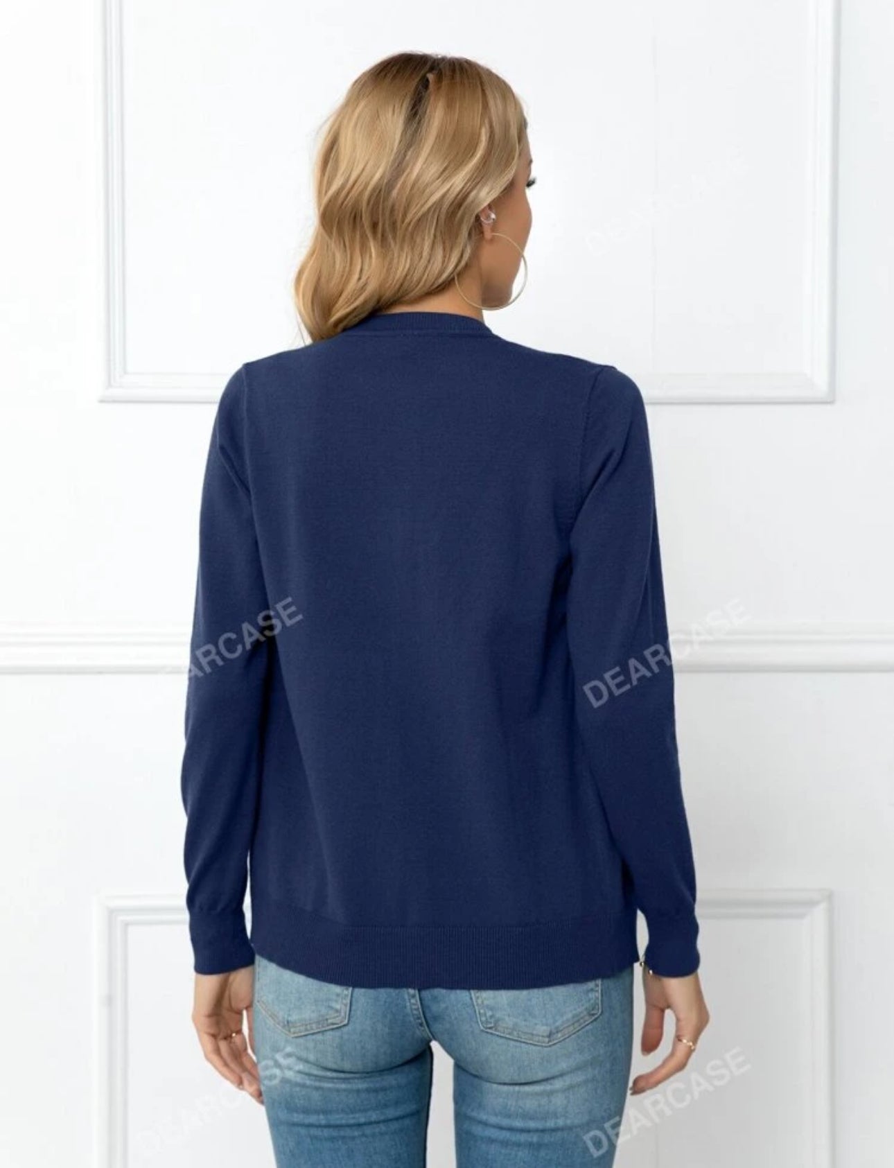 Sueter azul con botones