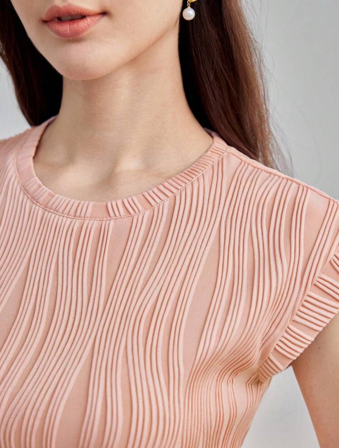 Camisa rosada texturizada
