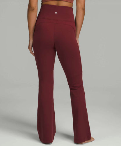 Red merlot groove SHR flared pant