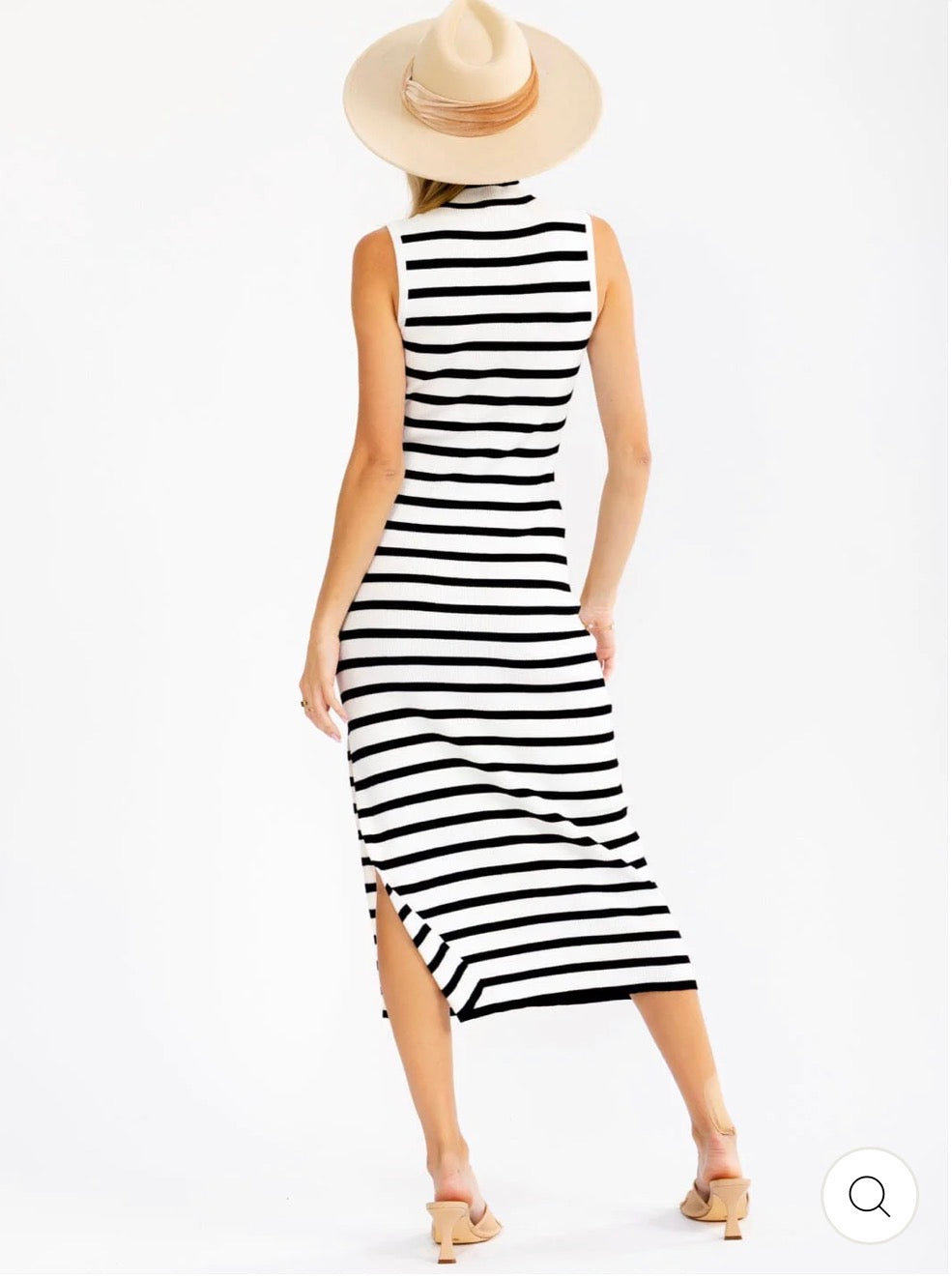 Vestido rayado stretch