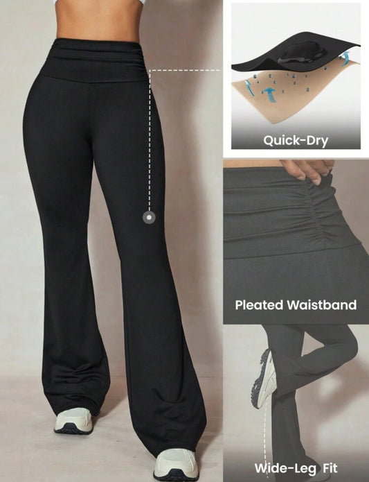 Pantalón negro acampanado
