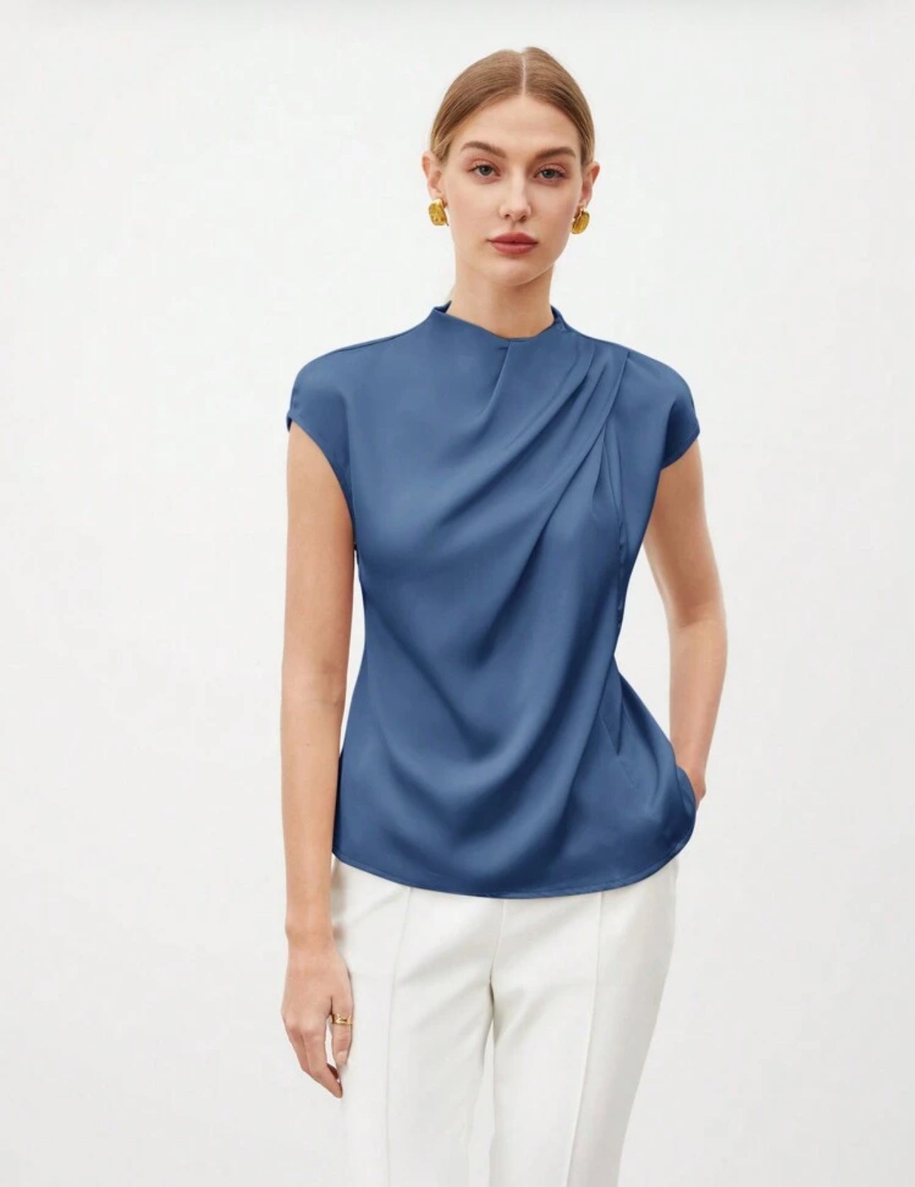Camisa azul elegante