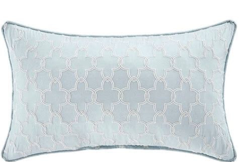 J. Queen Boudoir Pillow, 1 cojin decorativo rectangular pequeño azul