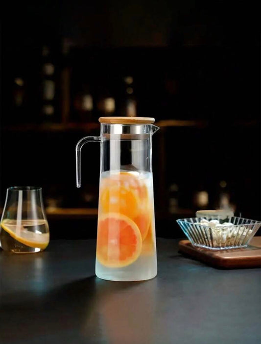 Jarra de bebidas resistente con cubierta de madera 1100 ml
