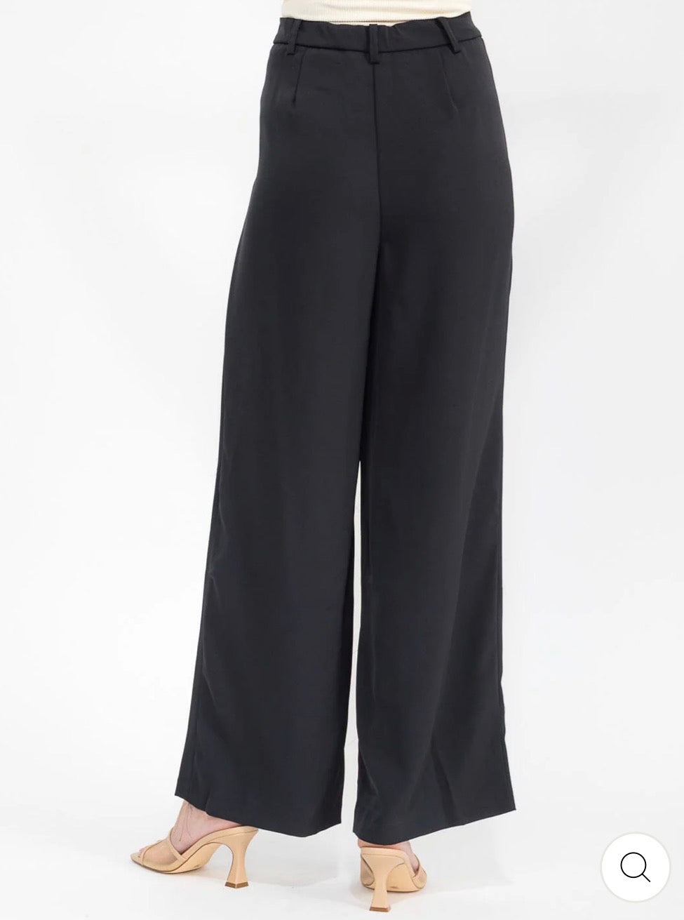 Pantalón negro wide leg