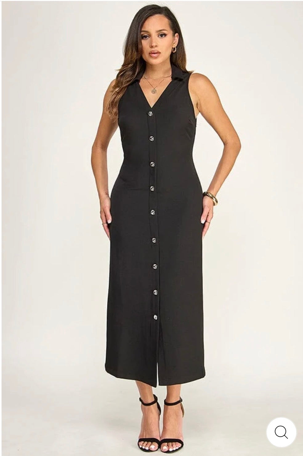 Vestido Alessia negro camisero
