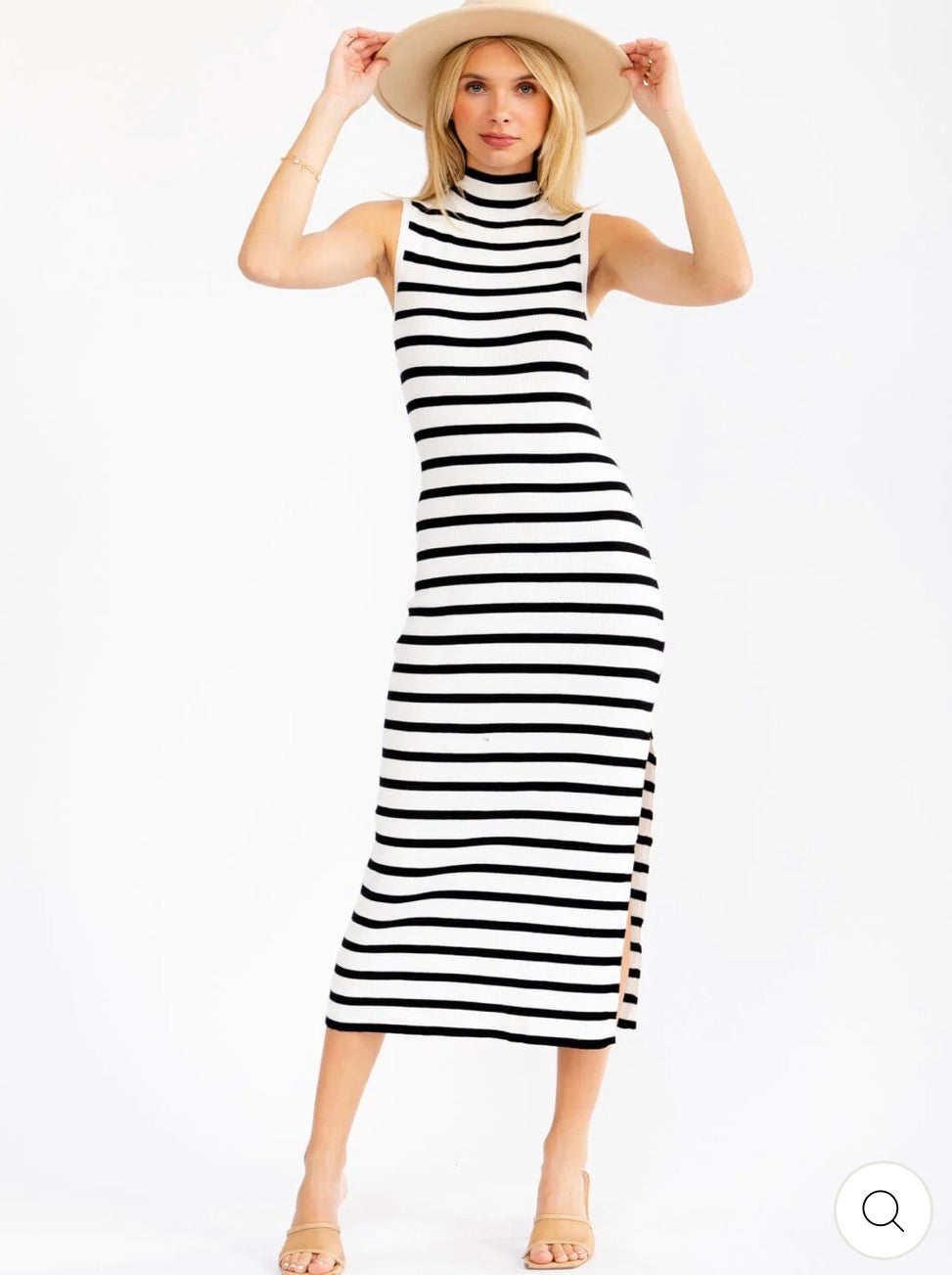 Vestido rayado stretch