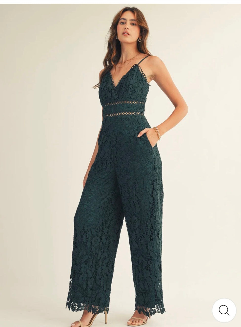 Jumpsuit verde crochet