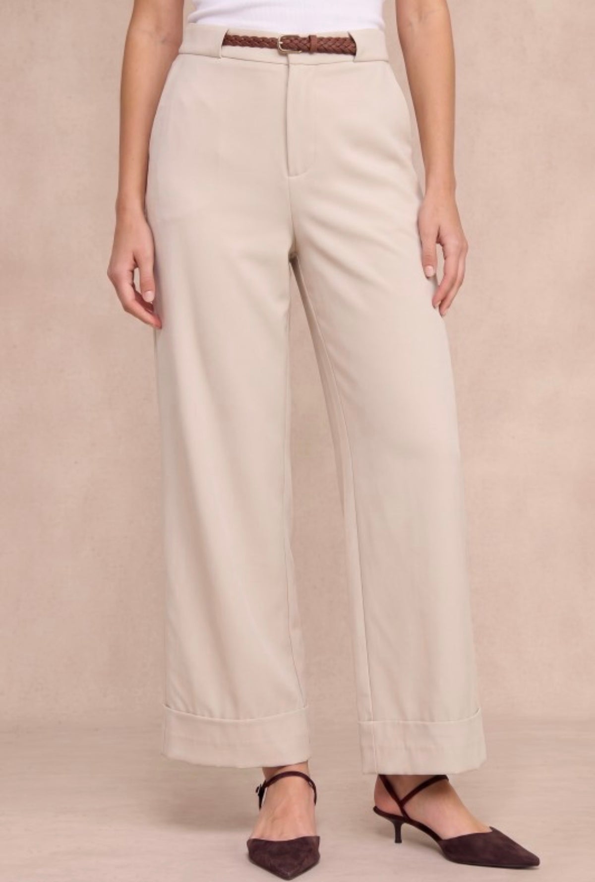 Pantalón Crema Capri