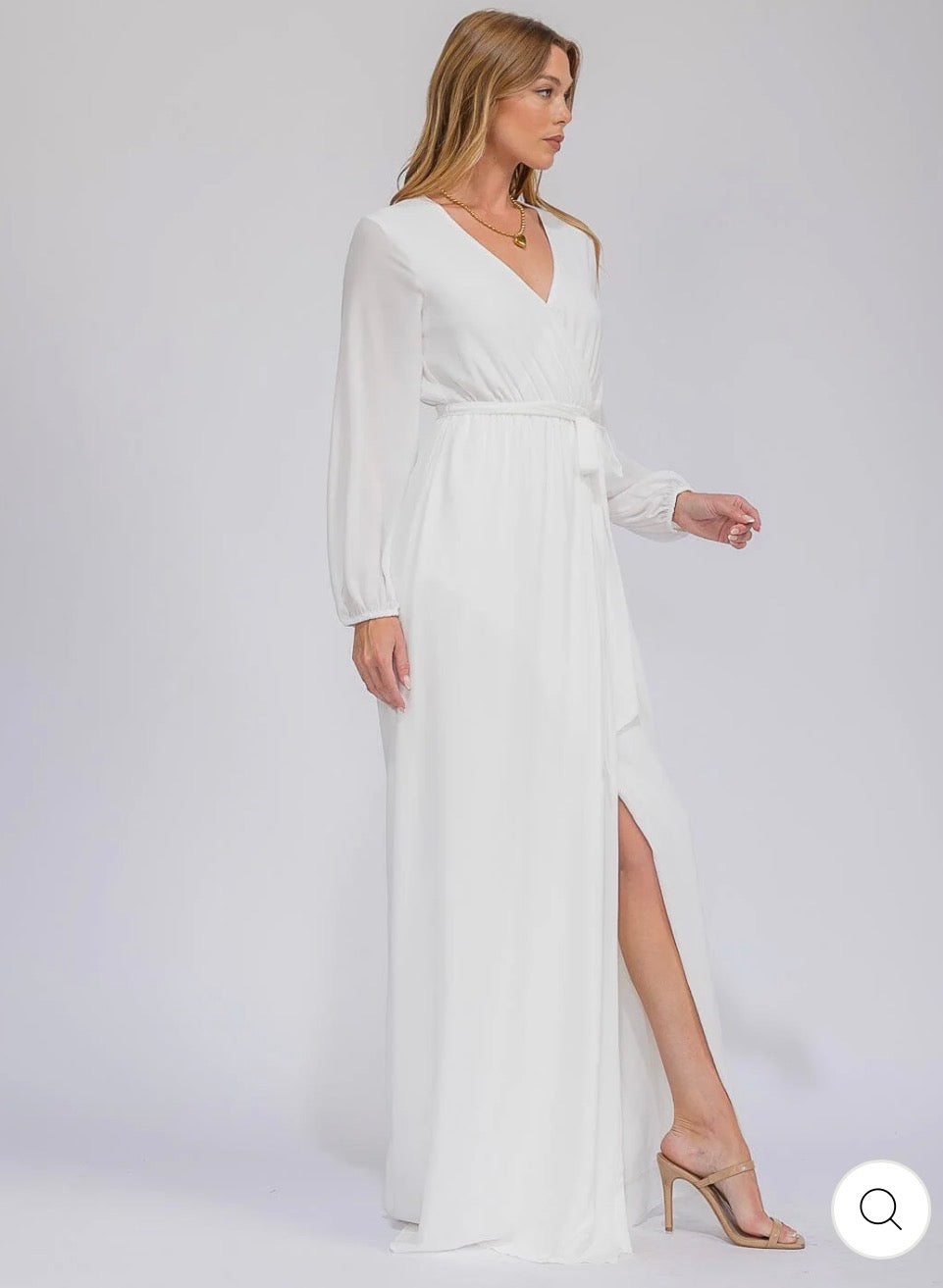Vestido blanco largo elegante