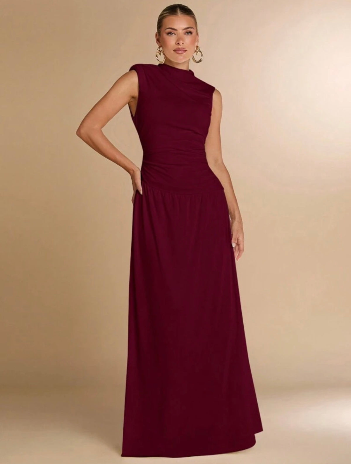 Vestido burgundy largo