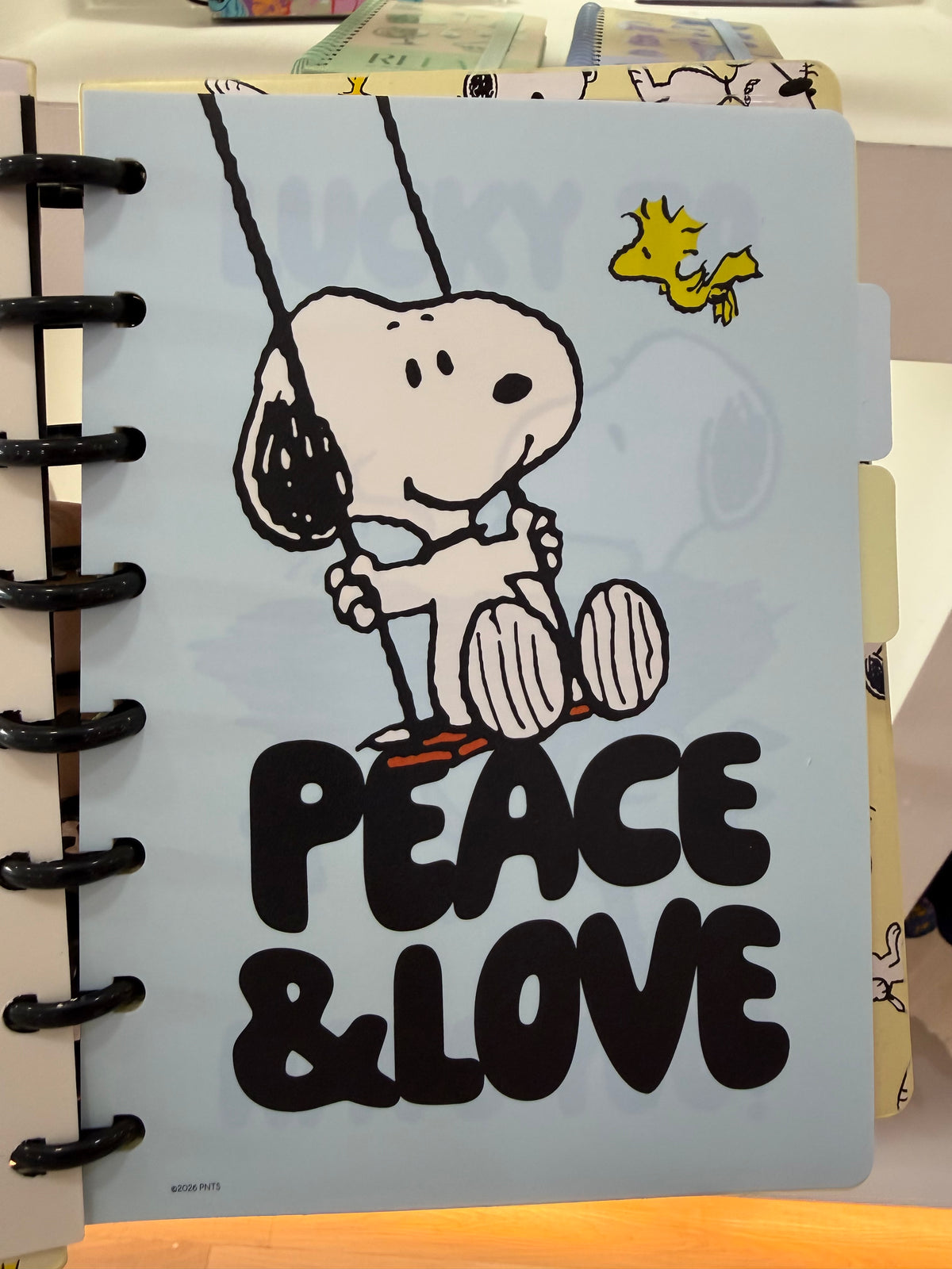Cuaderno Snoopy con sistema de discos