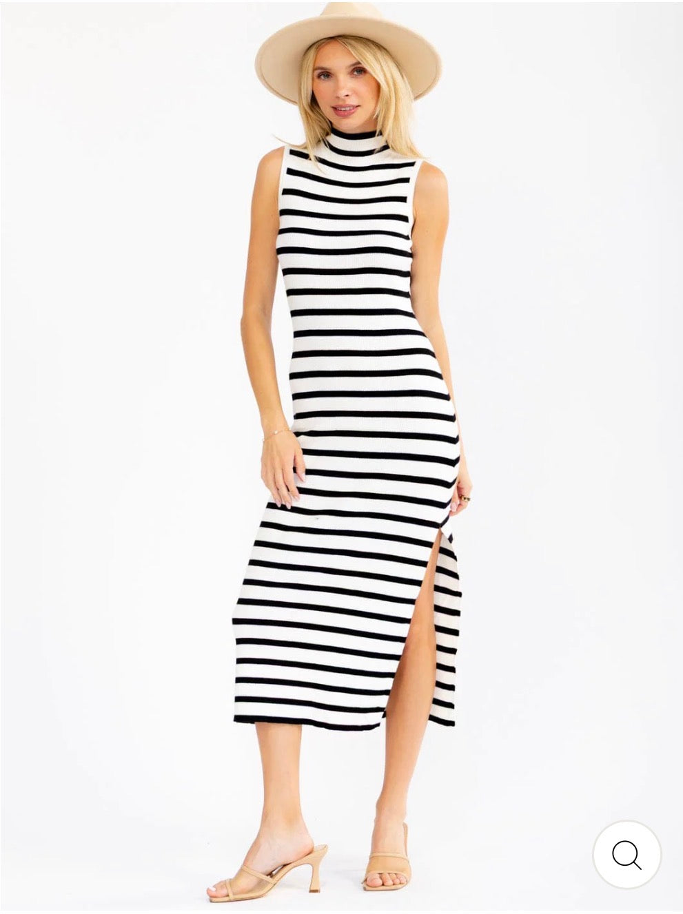 Vestido rayado stretch