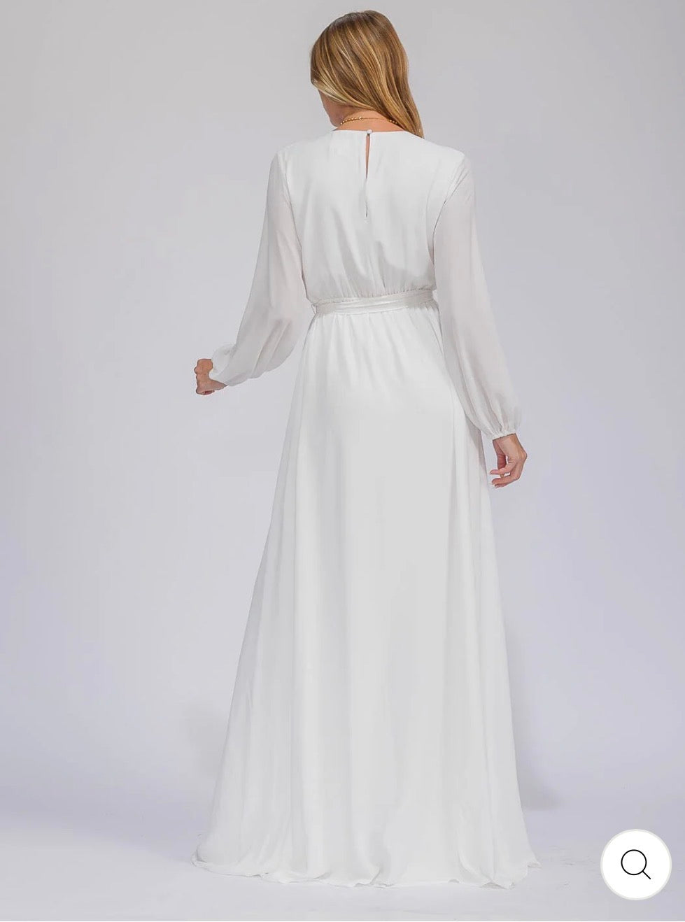 Vestido blanco largo elegante