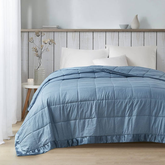 Madison Park Cambria Down Alternative Blanket Oversized King Slate Blue - King