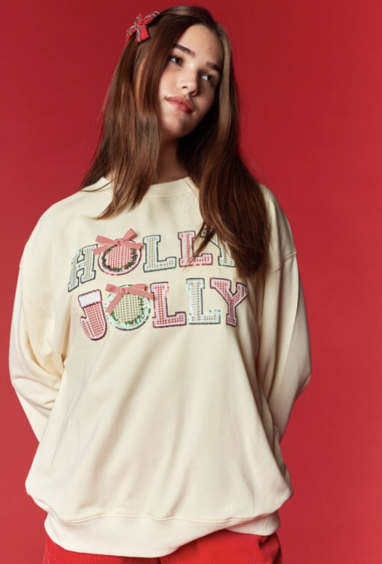 Suéter Holly Jolly Crema