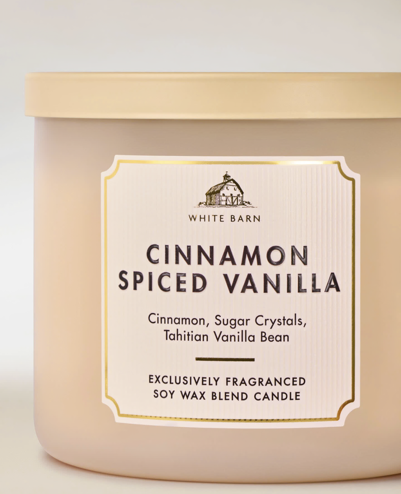 Cinnamon Spiced Vanilla - 3-Wick Candle - White Barn
