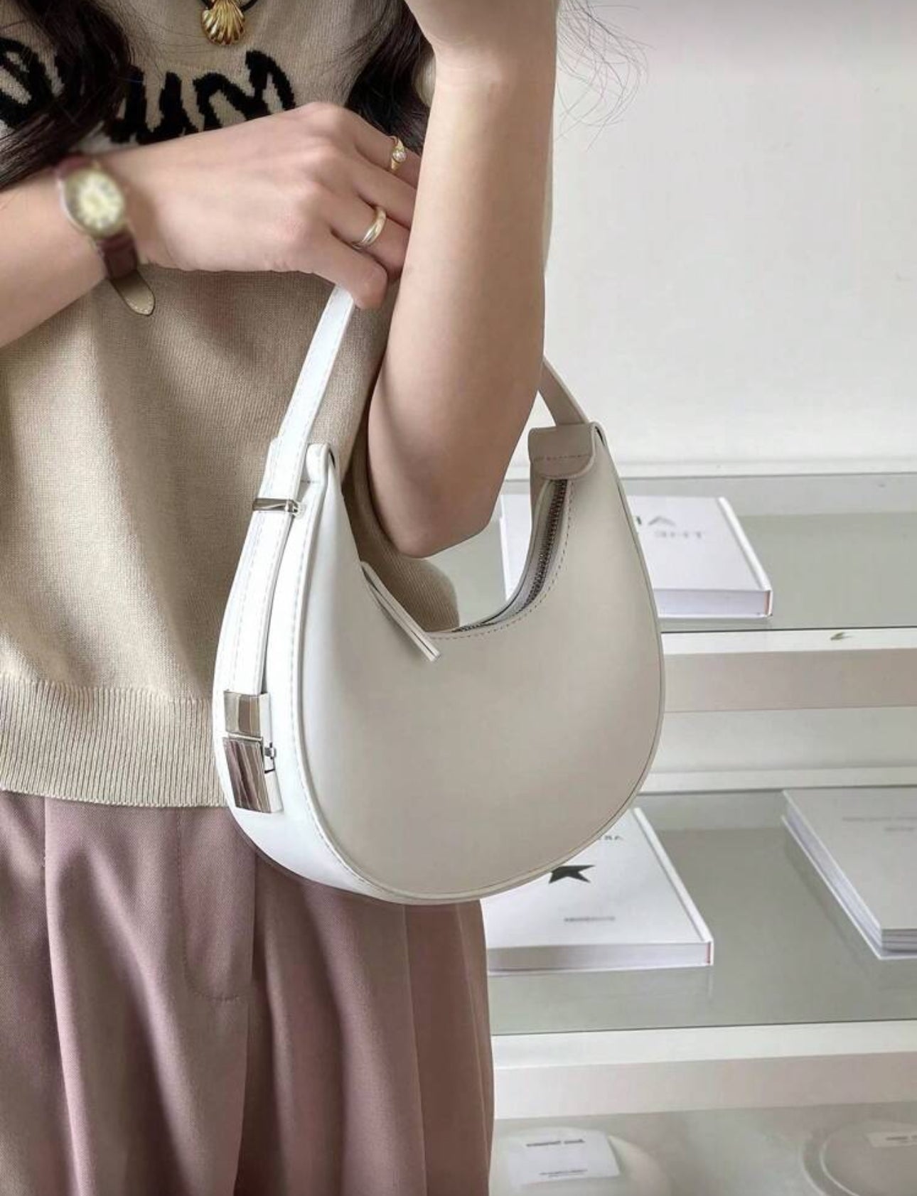 Cartera blanca pequeña