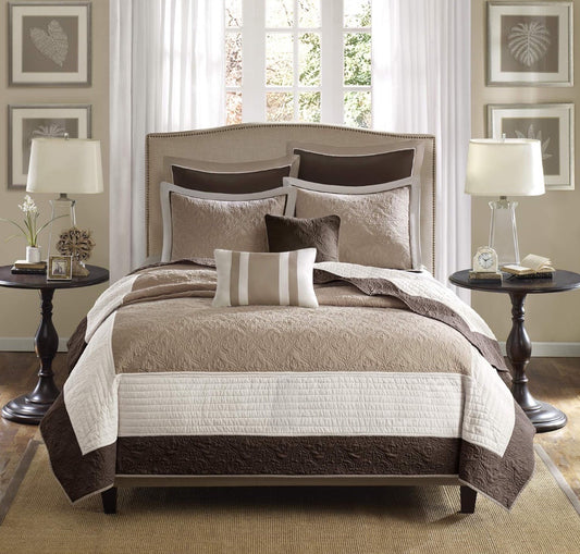 Madison Park Attingham Full Queen - 7 piezas. Quilt set.
