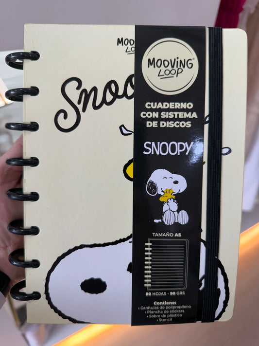 Cuaderno Snoopy con sistema de discos