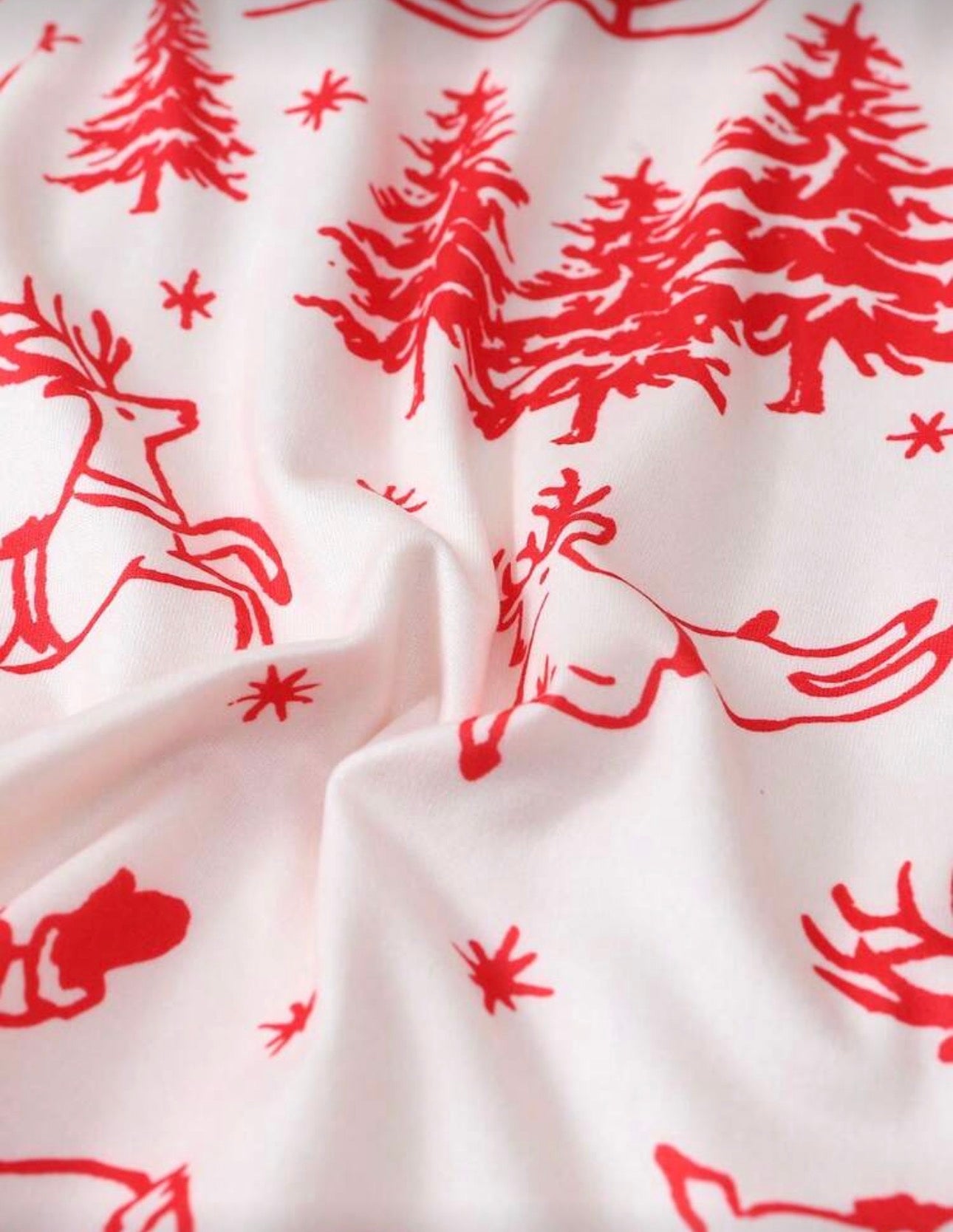 Pijama de Navidad blanca y roja