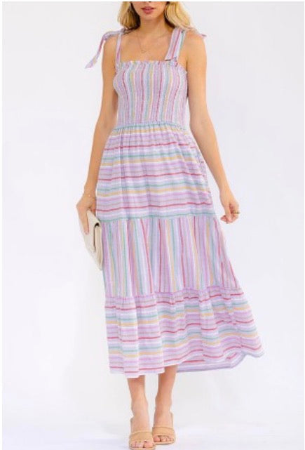 Vestido multicolor maxi