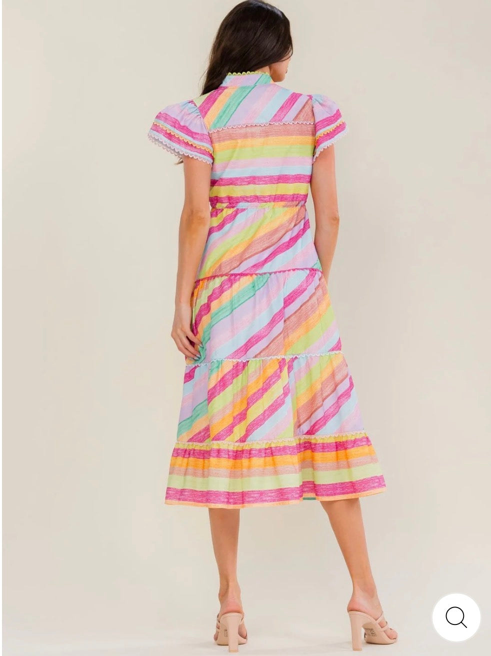 Vestido Arcoíris Pastel Multicolor🌈✨