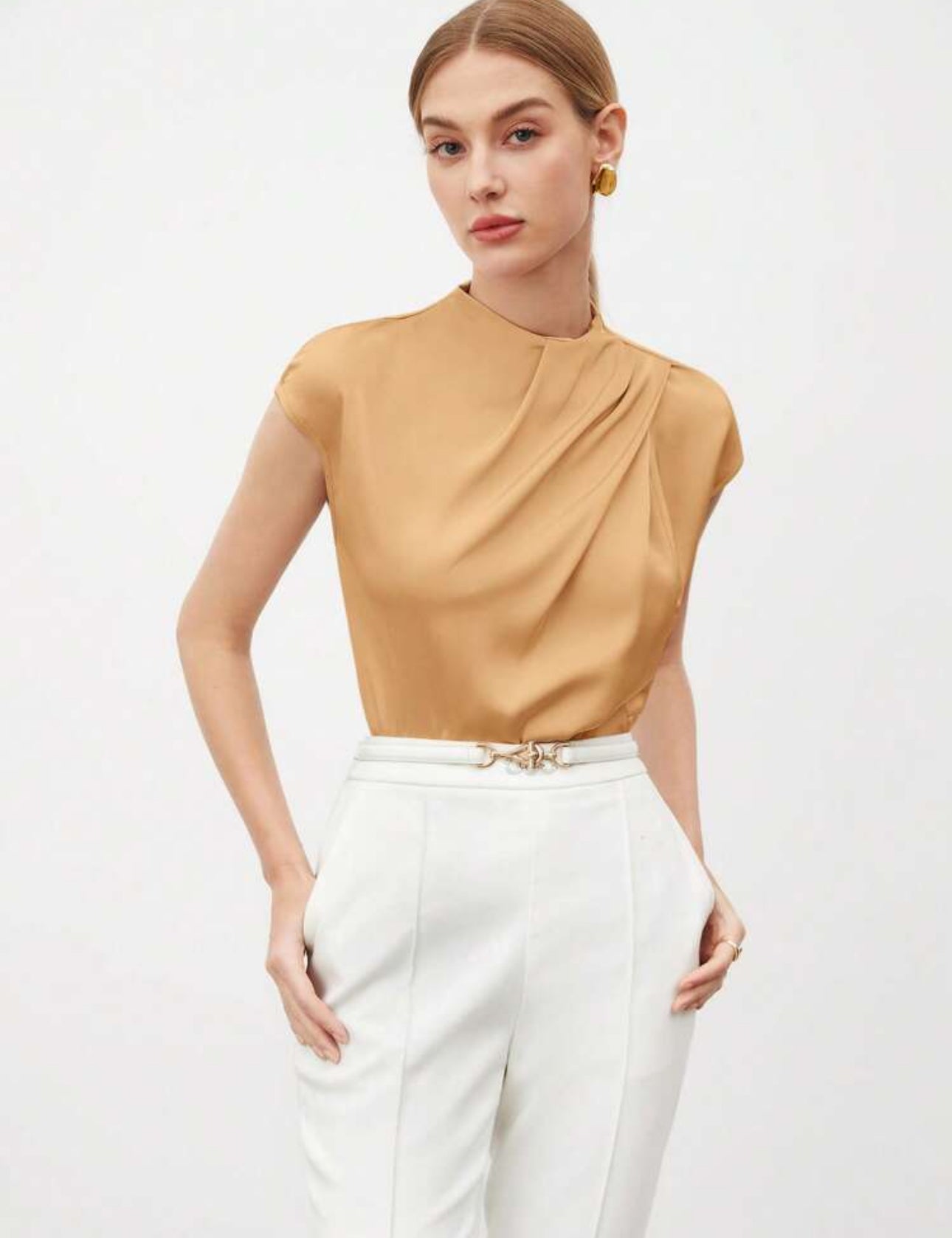 Camisa marrón elegante