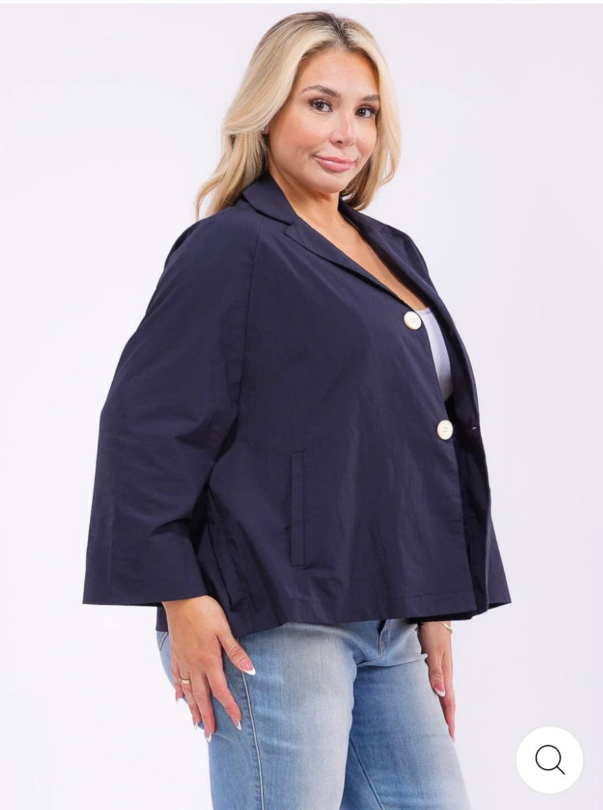 Blazer azul plus