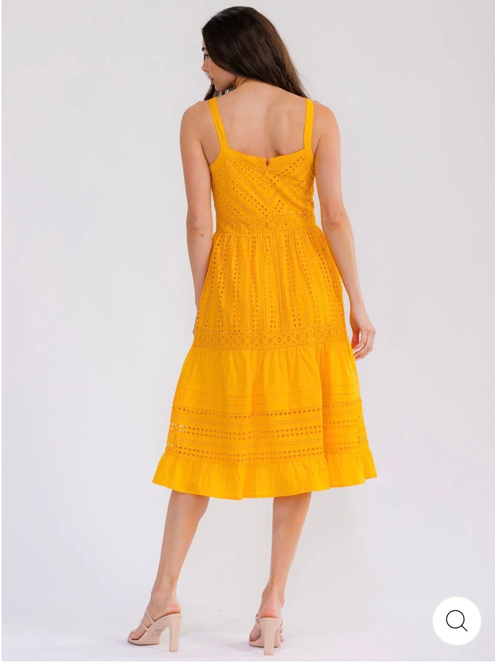 Vestido MIDI amarillo de tirantes