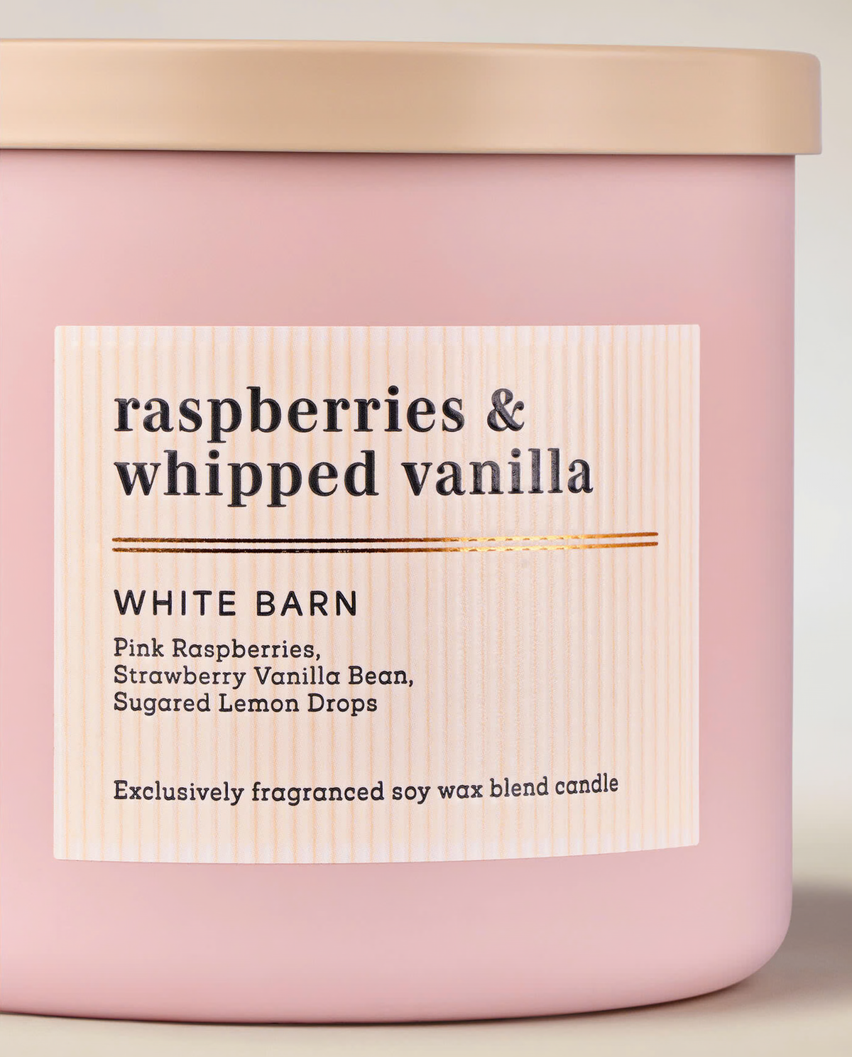 Raspberries & Whipped Vanilla 3-Wick Candle - White Barn