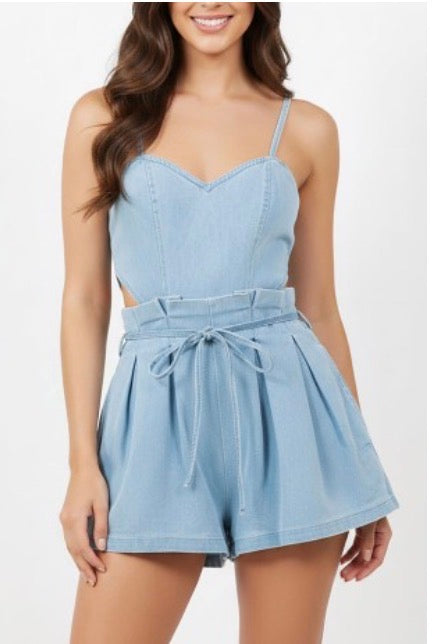 Romper Denim corto
