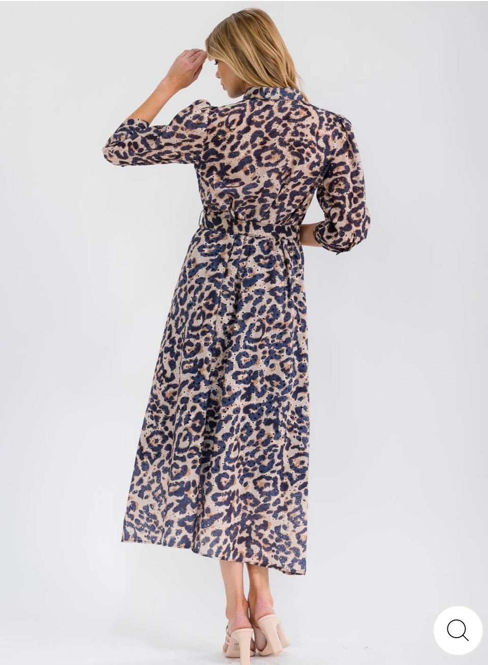Vestido maxi animal print