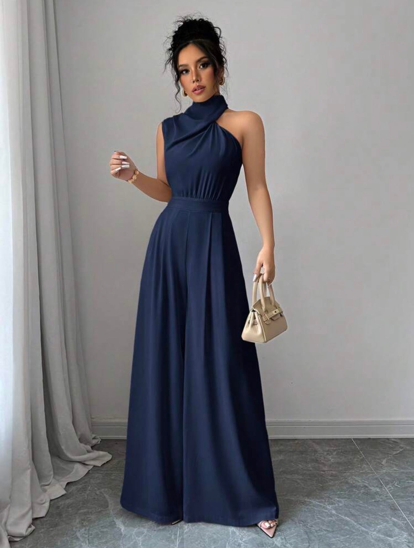 Jumpsuit azul marino elegante