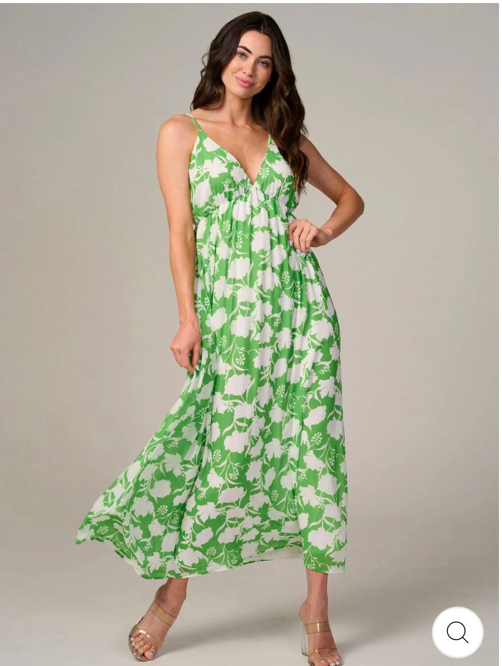 Vestido verde maxi de tirantes