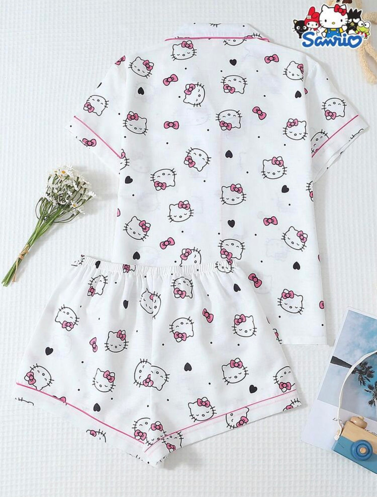 Pijama Hello Kitty blanca 2 piezas
