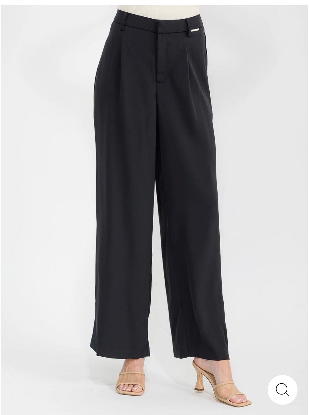 Pantalón negro wide leg