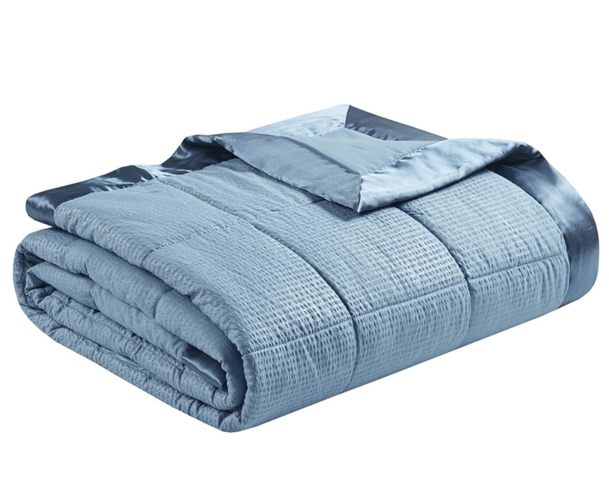 Madison Park Cambria Down Alternative Blanket Oversized King Slate Blue - King