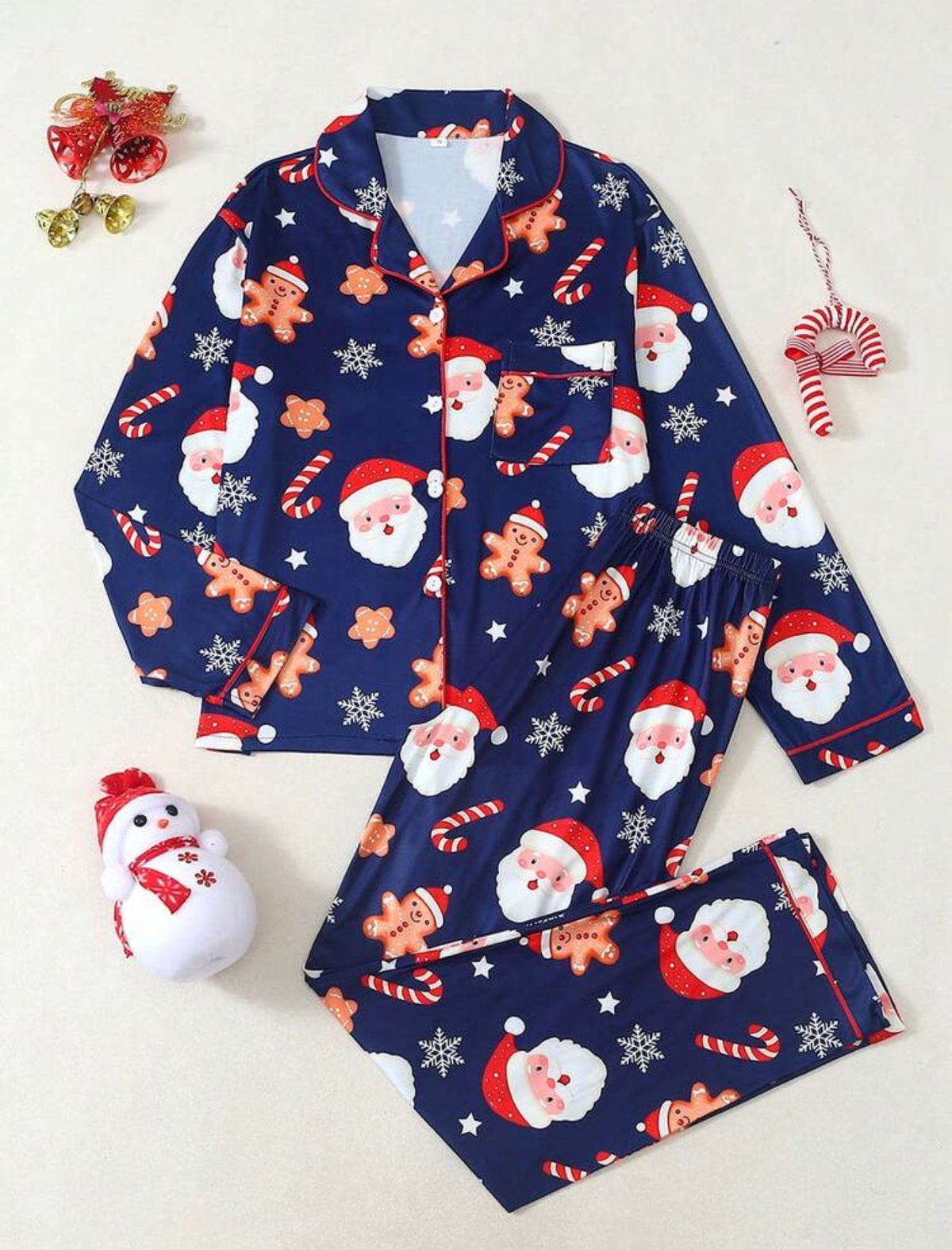 Pijama Navidad azul marino Santa