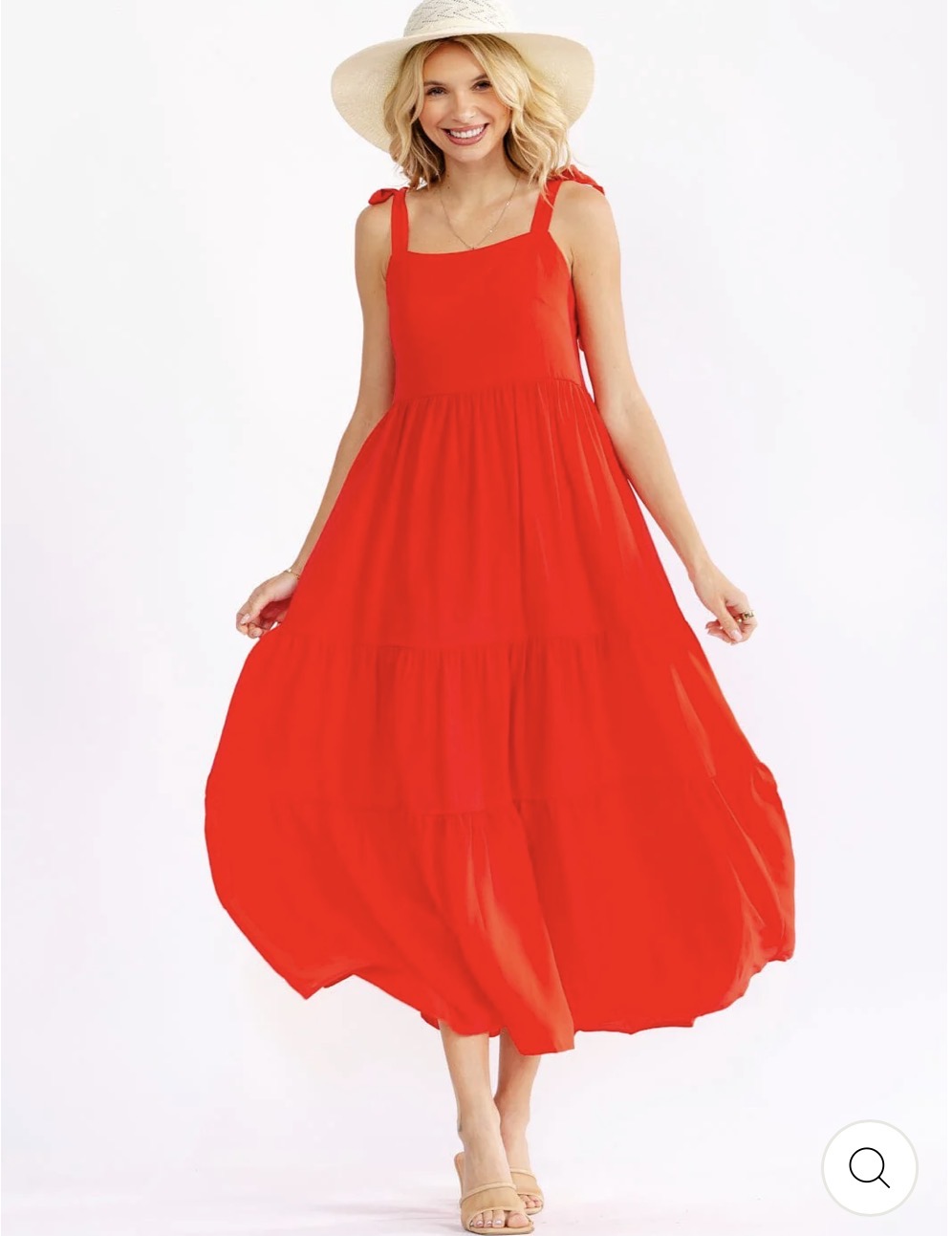 Vestido rojo maxi de tirantes