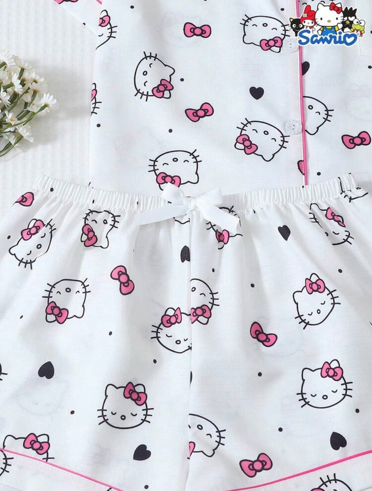Pijama Hello Kitty blanca 2 piezas