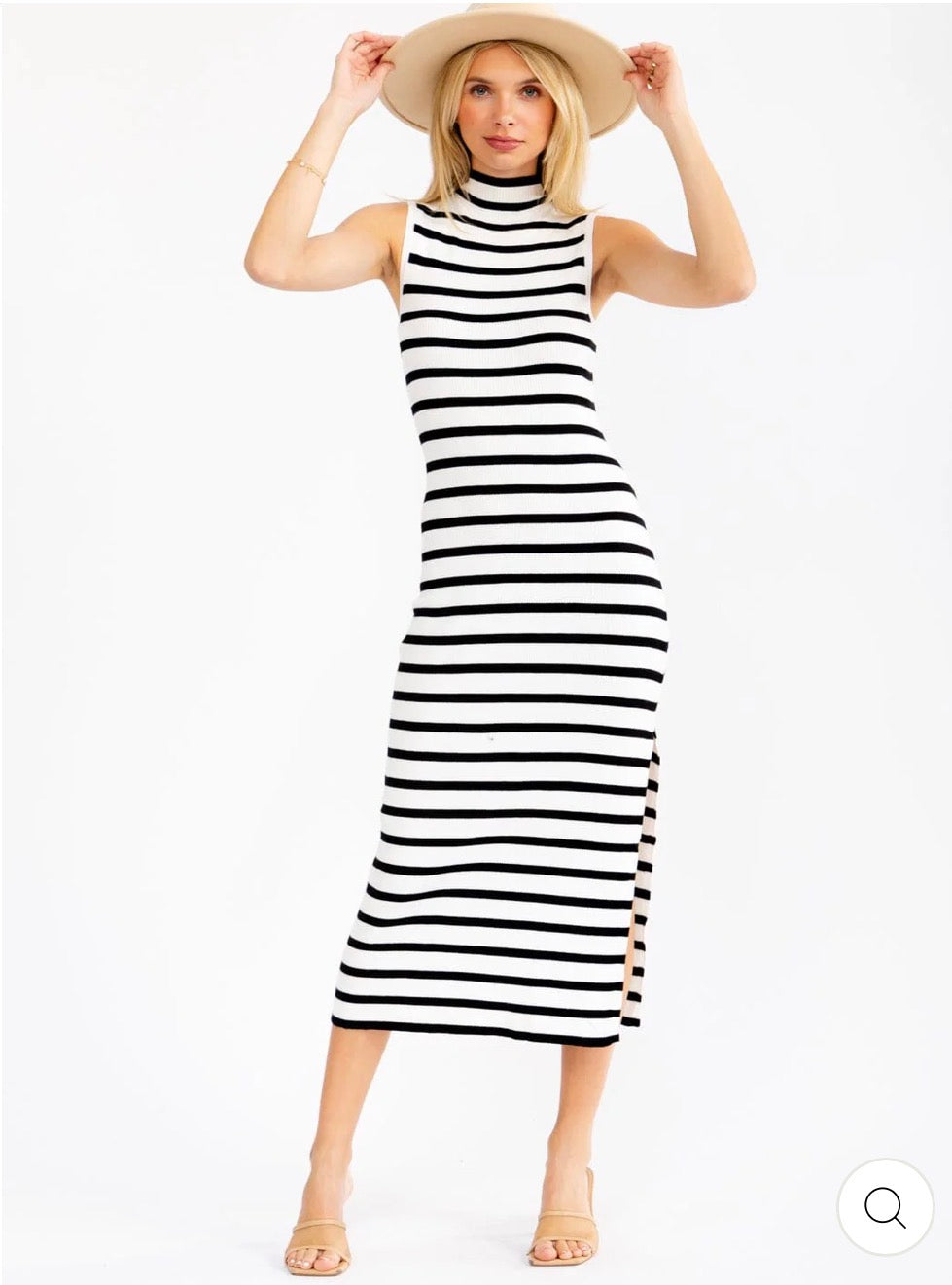 Vestido rayados blanco y negro