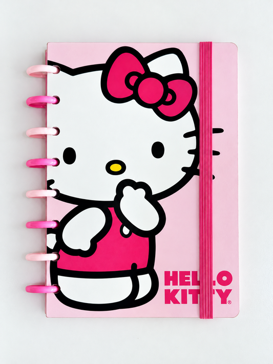 Hello Kitty pink cuaderno con sistema de discos
