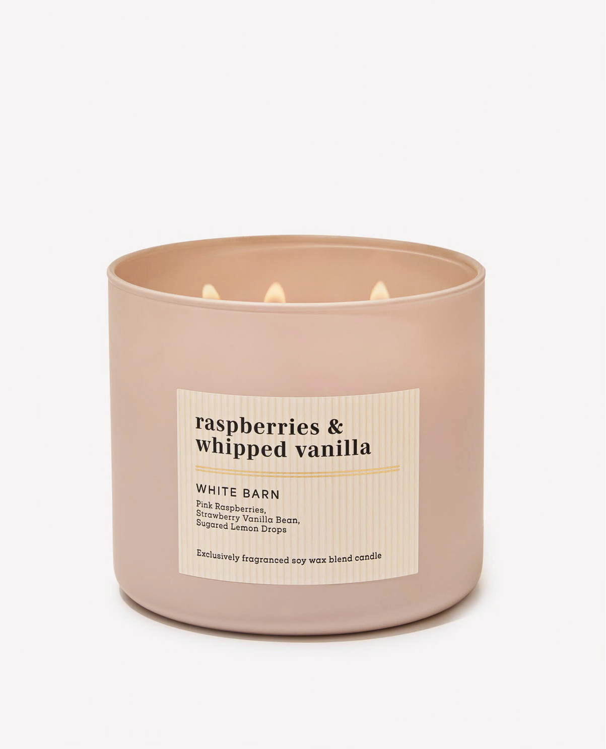 Raspberries & Whipped Vanilla 3-Wick Candle - White Barn