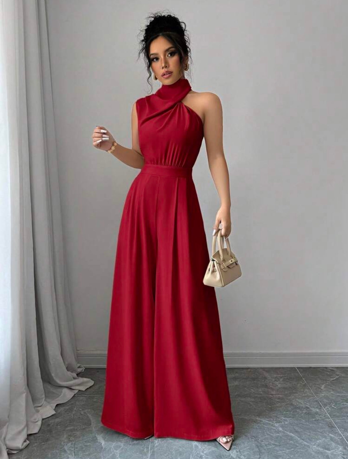 Jumpsuit rojo shoulder off