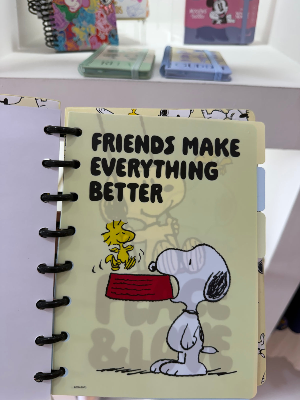 Cuaderno Snoopy con sistema de discos