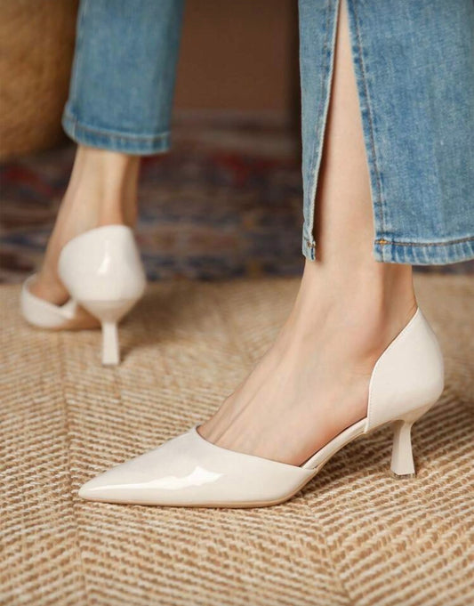 Tacones color perla