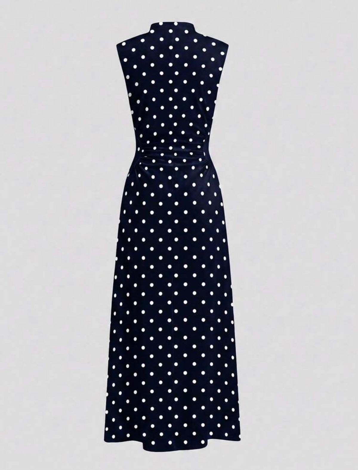 Vestido azul marino polka dot