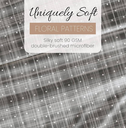 Linen Market Double-Brushed Patterned Microfiber California King Sheet Set 4 Piece – Oeko-TEX Certified Ultra Soft & Wrinkle-Free - 16" Deep Pocket Sheets Easy Care Cal-King Size - Polka Dot Gray. 2 pillowcases and 
1 fitted sheet